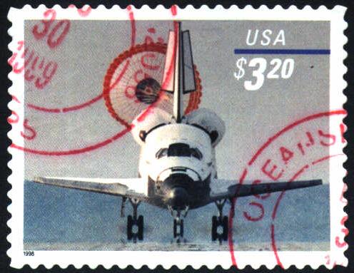 Image or picture of Priority Mail Stamp: Shuttle Landing