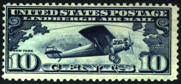 Image or picture of the Lindbergh stamp, C10