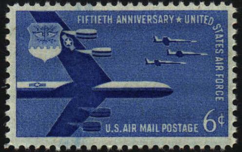 Image of Airmail stamp, C49 the U.S. Air Force stamp of 1957