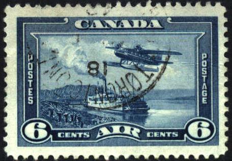 Image of Airmail stamp, C6
