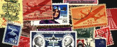 Image of collage of air mail stamps
