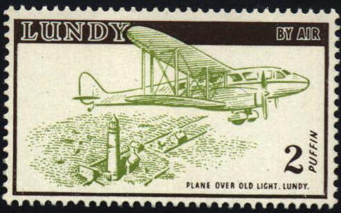 Image of airmail stamp: Lundy, 2 Puffin