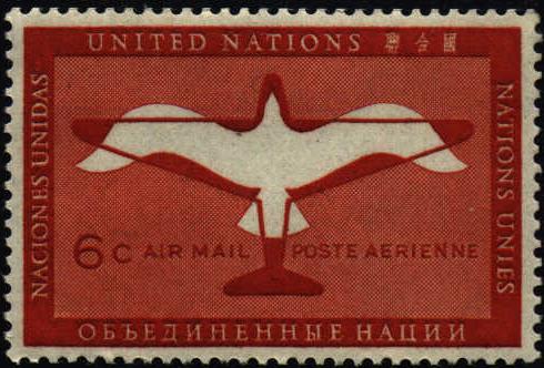 Image of UN Airmail stamp, C1