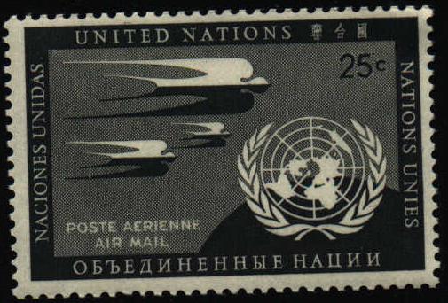 Image of UN Airmail stamp, C4
