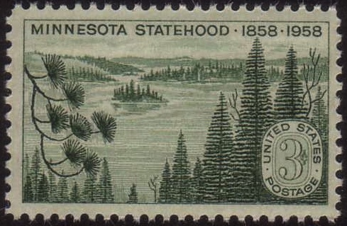 Image of the Minnesota Statehood Stamp, Scott Cat. No. 1106