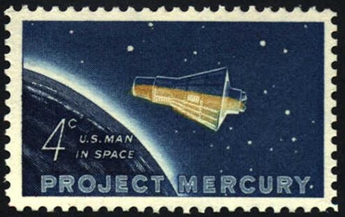 Image of the Project Mercury commemorative stamp, Scott Cat. No. 1193