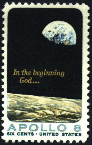 Image of the Apollo 8 commemorative stamps, Scott Cat. No. 1371