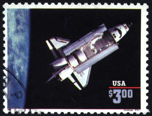 Image of the space shuttle priority mail stamp, Scott Cat. No. 2544